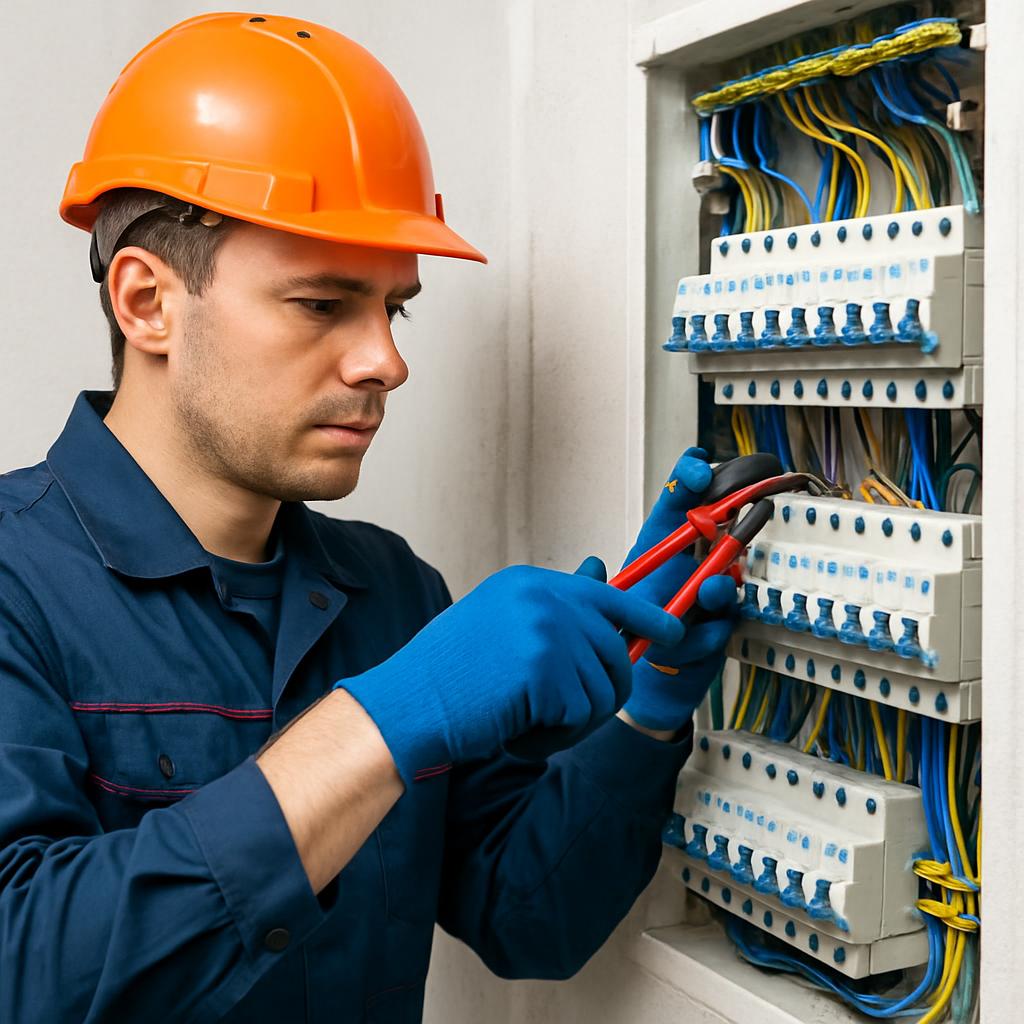 Elektritööd Tartus pilt punane kiiver